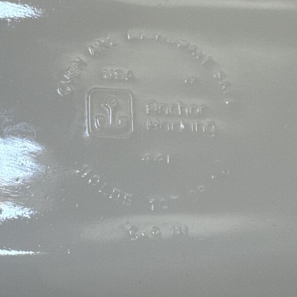 Vintage Anchor Hocking Milk Glass Loaf Pan 441 Harvest Vegetable Casserole Dish - Picture 7 of 13